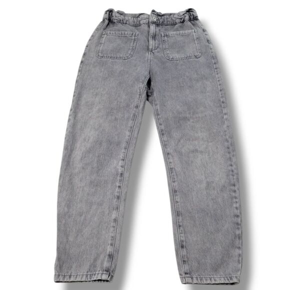 Zara Jeans Size 2 W28" x L26" Women's Zara Mom Jeans Paper Bag Waist Tapered Leg - Picture 1 of 6